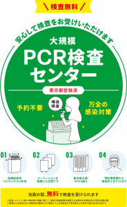 PCR検査　当面の間無料